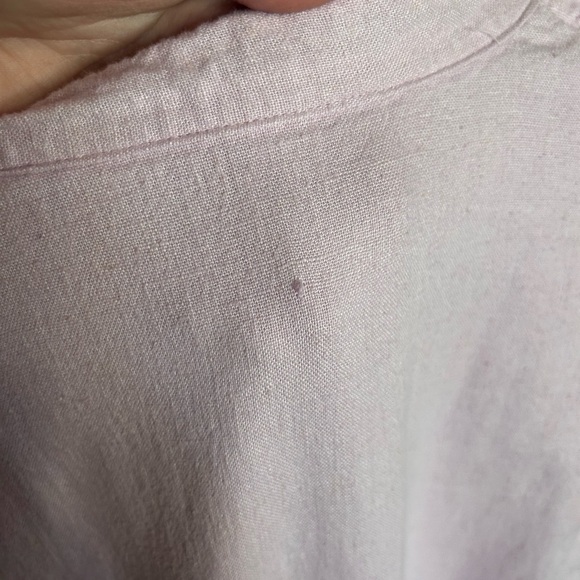 Abercrombie & Fitch Lilac Collared Linen Blend Wrap Mini Dress Size MT - Picture 6 of 6